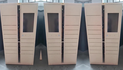 Customized double sided use smart parcel lockers for last mile package delivery