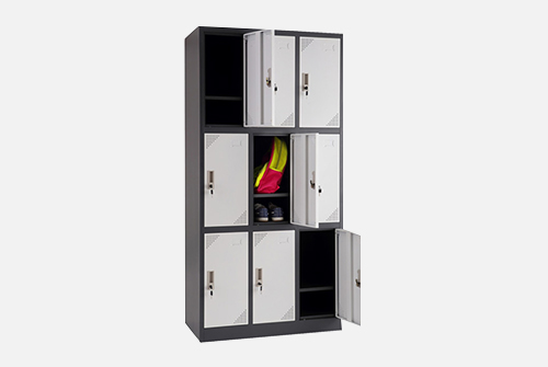 9 door steel locker